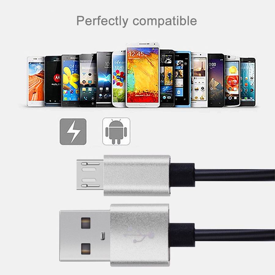 30cm to 100cm High Speed Spring Style Micro USB to USB 2.0 Flexible Elastic Spring Coiled Cable US
