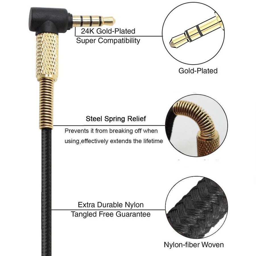 zs0110 For AKG Y40 & Creative Aurvana Live2 & Bose QC25 Standard Version 2.5mm to 3.5mm Earphone C