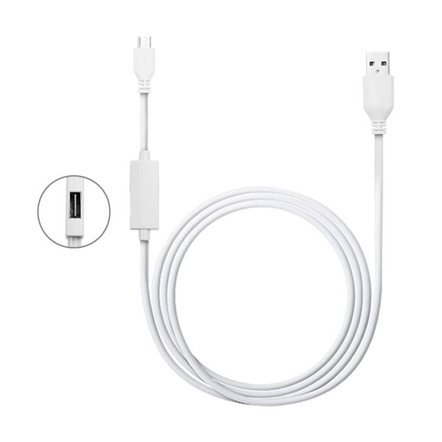 OTG-Y-02 USB 2.0 Male to Micro USB Male + USB Female OTG Charging Data Cable for Andro ... (White)