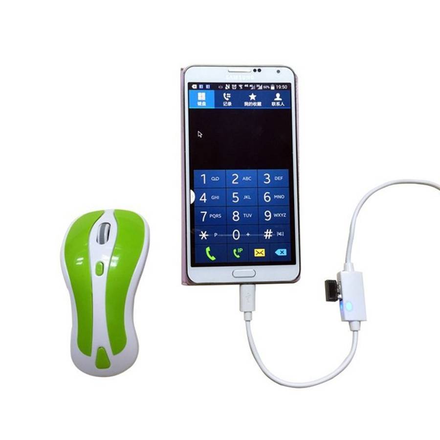 OTG-Y-02 USB 2.0 Male to Micro USB Male + USB Female OTG Charging Data Cable for Andro ... (White)