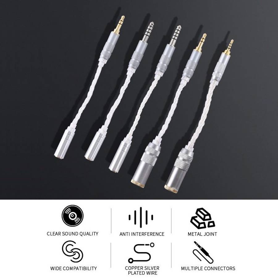 ZS0021 3.5mm Male to 2.5mm Female Balance Adapter Cable (Silver)