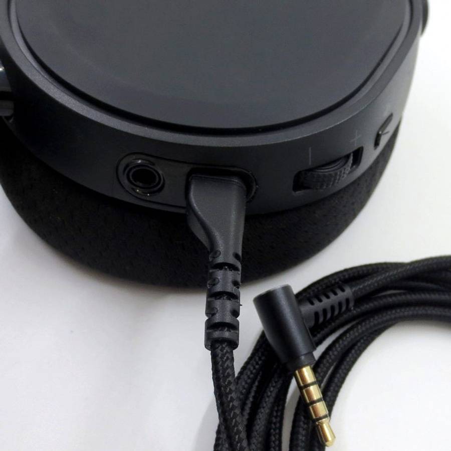 ZS0169 USB Braided Headphone Audio Cable for SteelSeries Arctis 3 / 5 / 7 / Pro(Black)