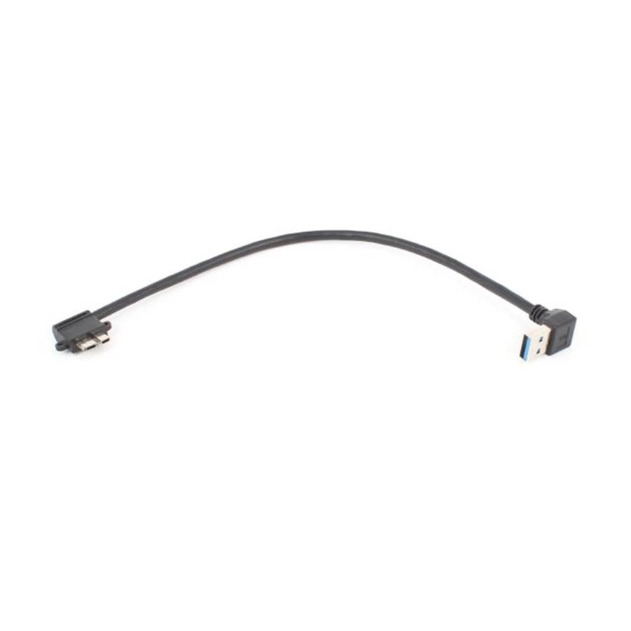 2 PCS USB 3.0 Upper Elbow Male to Micro USB 3.0 Elbow Charging Data Cable, Cable Length: 27cm