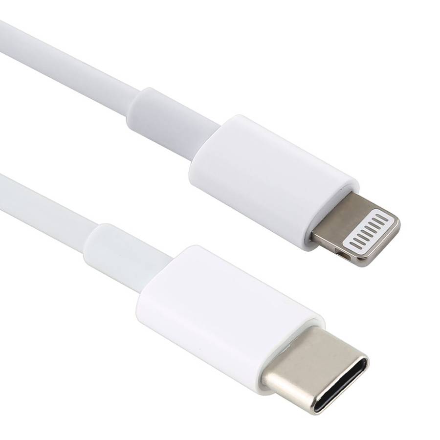 20W 9V/2A 1M USB-C / Type-C to 8 Pin PD Fast Charging Cable for iPhone, iPad, Cable Le ... (White)