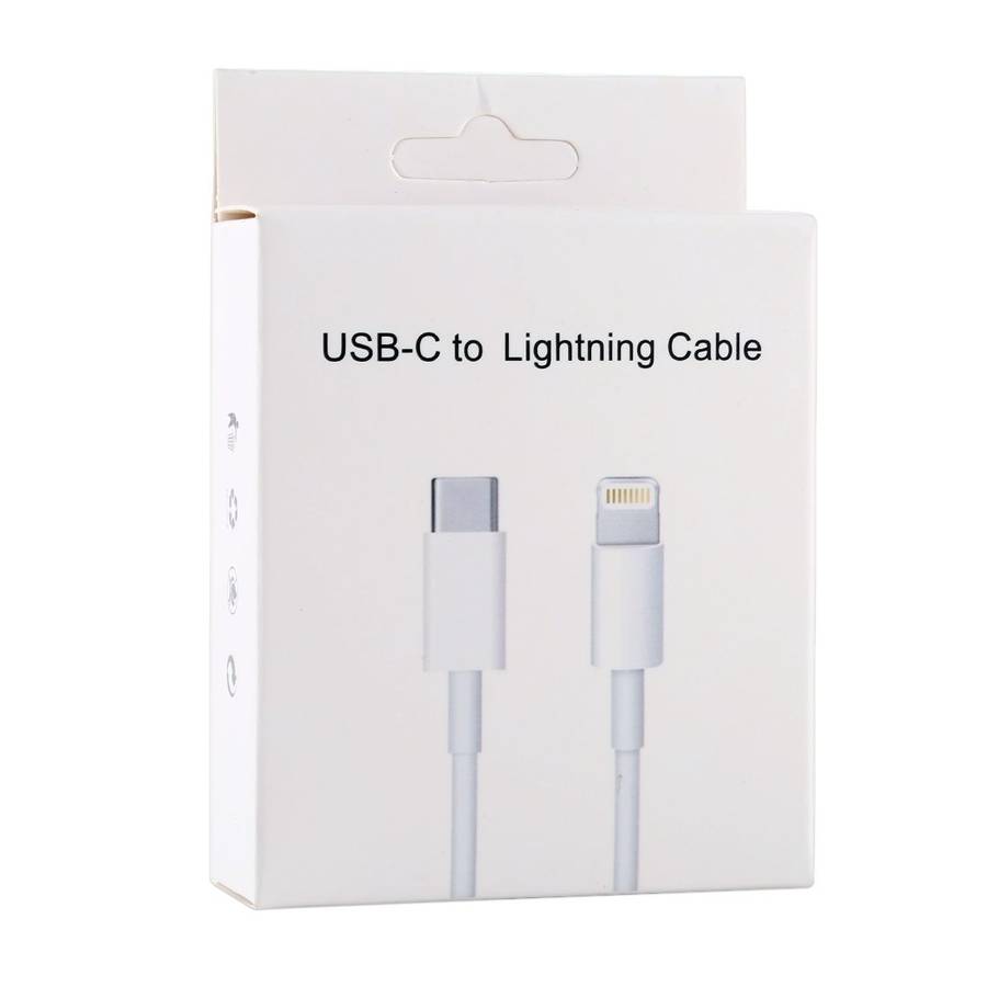 20W 9V/2A 1M USB-C / Type-C to 8 Pin PD Fast Charging Cable for iPhone, iPad, Cable Le ... (White)