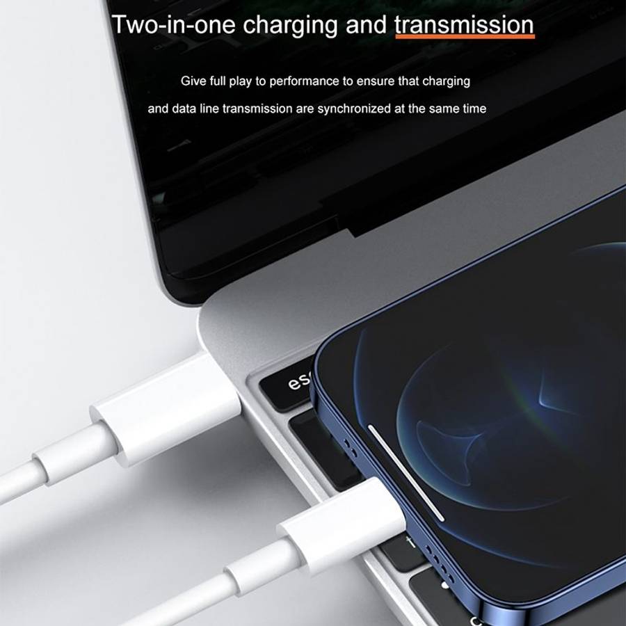 20W 9V/2A 1M USB-C / Type-C to 8 Pin PD Fast Charging Cable for iPhone, iPad, Cable Le ... (White)