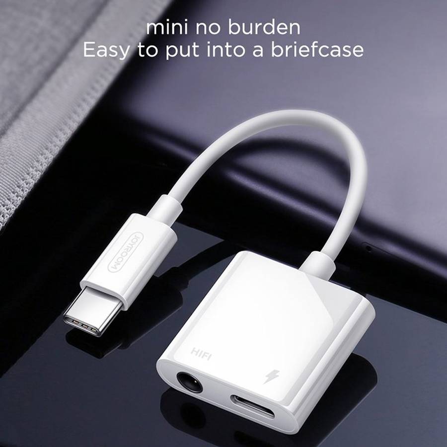 JOYROOM SH-C1 Type-C / USB-C to 3.5mm Digital Audio Converter Adapter (White)