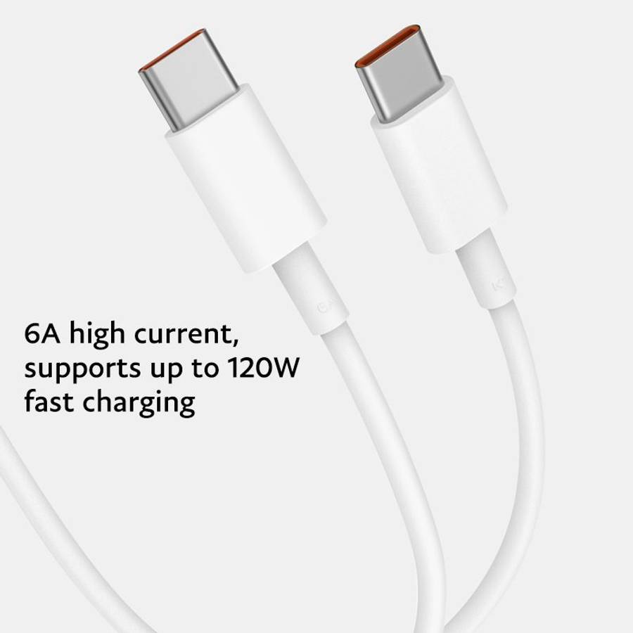 Original Xiaomi 6A USB-C / Type-C to USB-C / Type-C Fast Charging Data Cable, Length: 1m