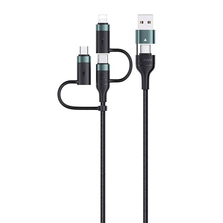 USAMS US-SJ547 U62 USB + Type-C / USB-C toType-C / USB-C + 8 Pin + Micro Aluminum Allo ... (Green)