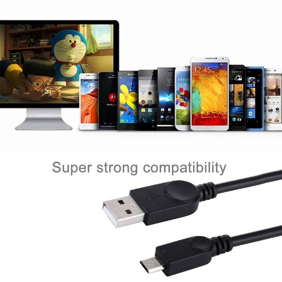 50cm 2 in 1 USB 2.0 to Micro USB + USB Data / Charging Cable