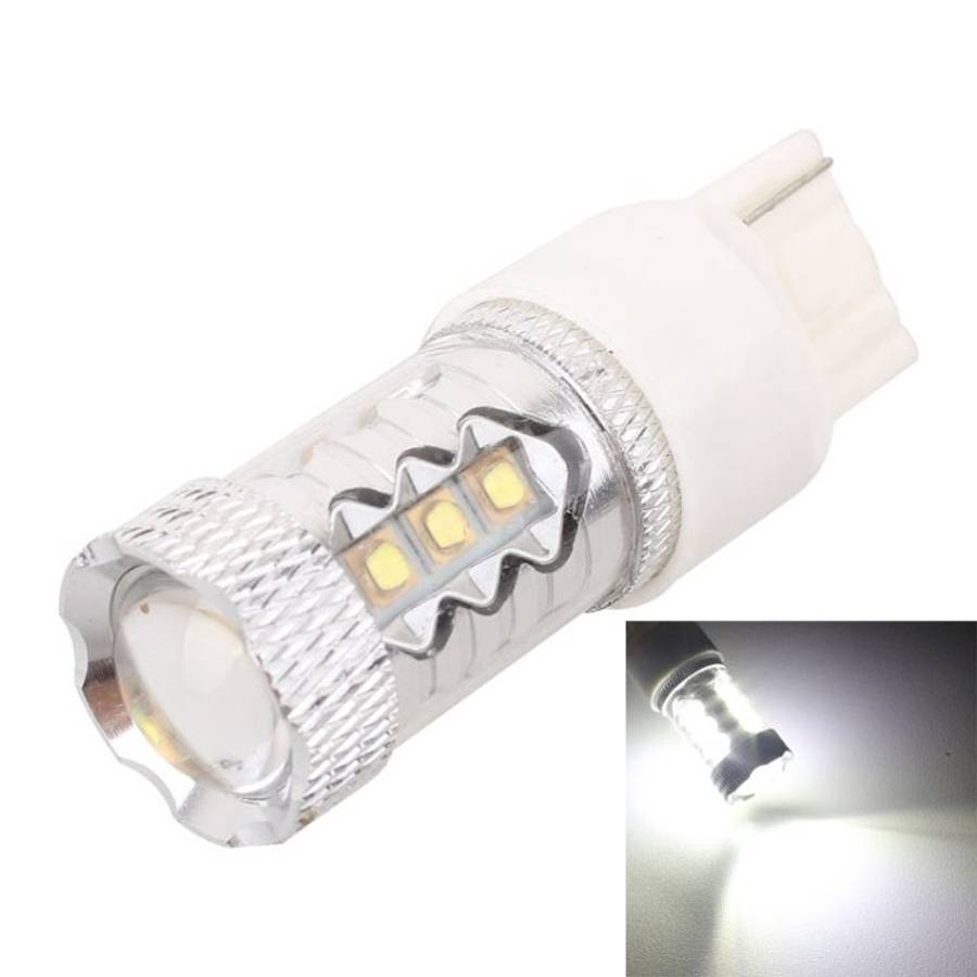 T20/7440 Single Wire 80W 800LM 6500K White Light 16-3535-LEDs Car Foglight, Constant Current , DC1