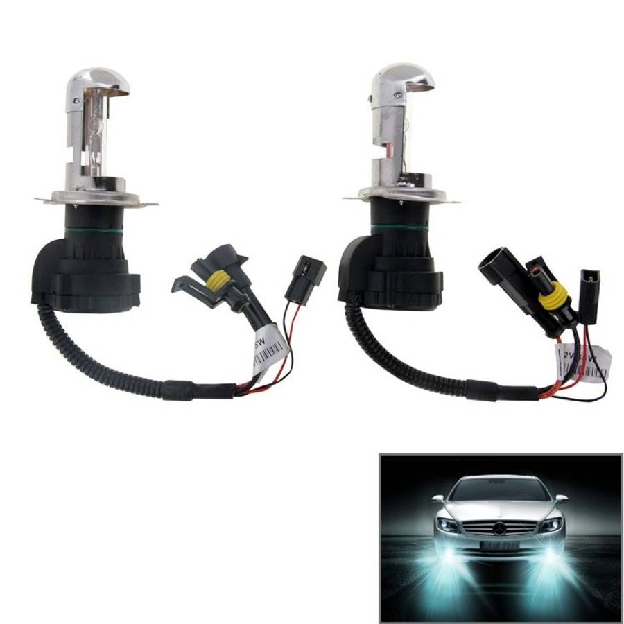 DC12V 35W H4-3 HID Xenon Light Single Beam Super Vision Waterproof Head Lamp with One Cable, Color