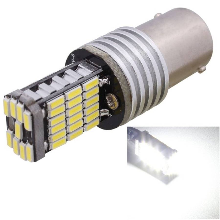 2 PCS 1156 9W 450LM White Light 45 LED 4014 SMD Car Brake Light Steering Light Bulb, DC 12V