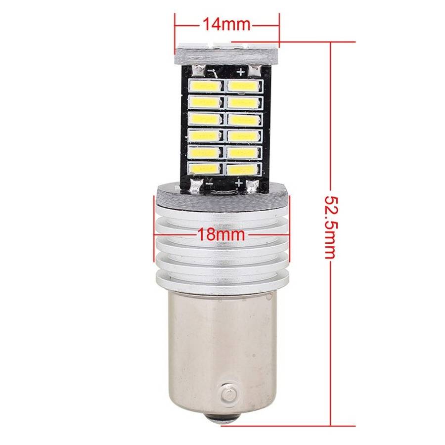 2PCS 1156/BA15S 6W 30SMD 4014 900LM White Light 6500K Decode LED Car Brake / Steering Light