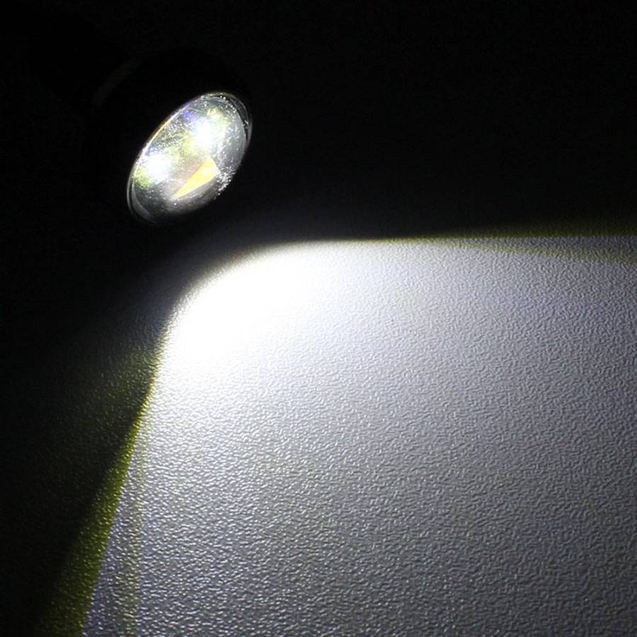 2 PCS 22.5mm 2W 200LM White + Yellow Light 4 LED SMD 5630 Eagle Eye Car Steering Light ... (Black)