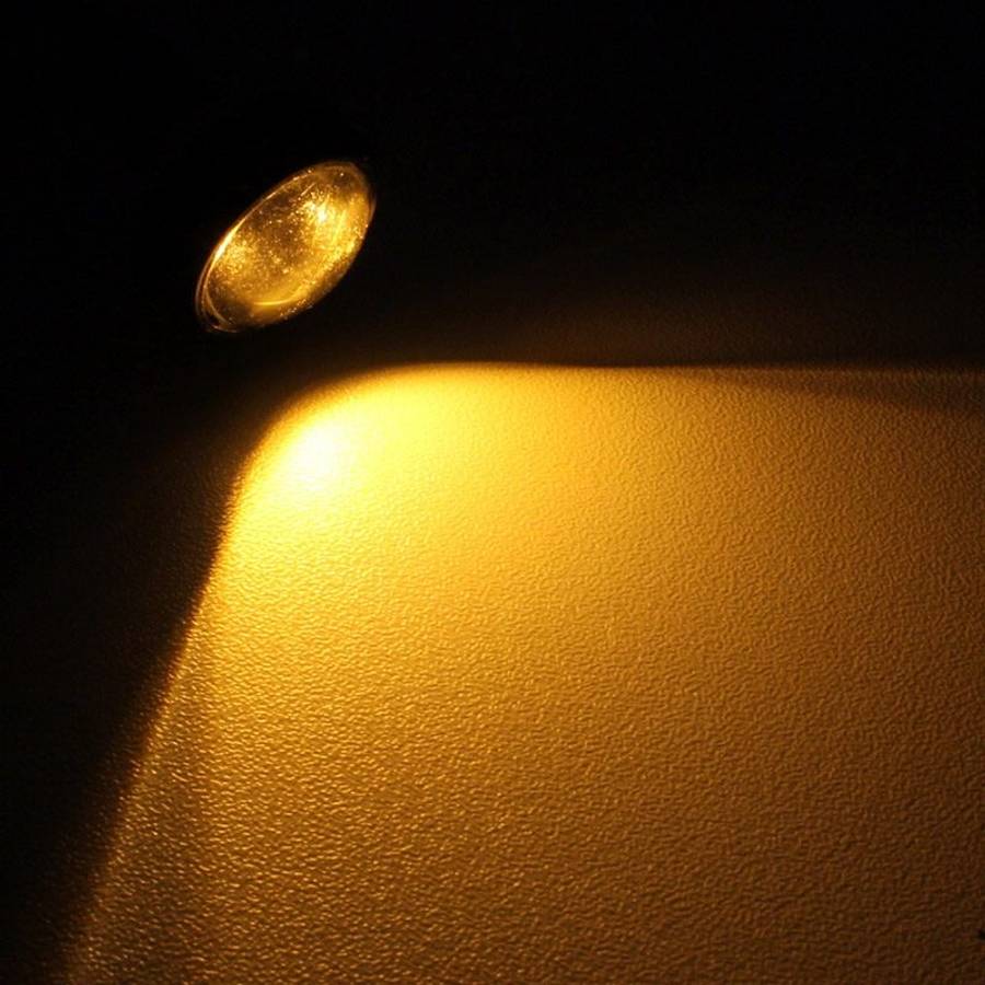 2 PCS 22.5mm 2W 200LM White + Yellow Light 4 LED SMD 5630 Eagle Eye Car Steering Light ... (Black)