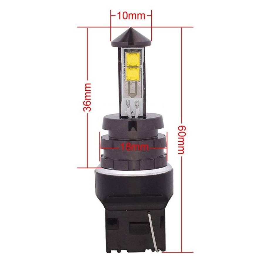 MZ T20 7440 20W 800LM White Light 4 XT-E LED Car Brake Light Daytime Running Light Bulb, DC 12-24V