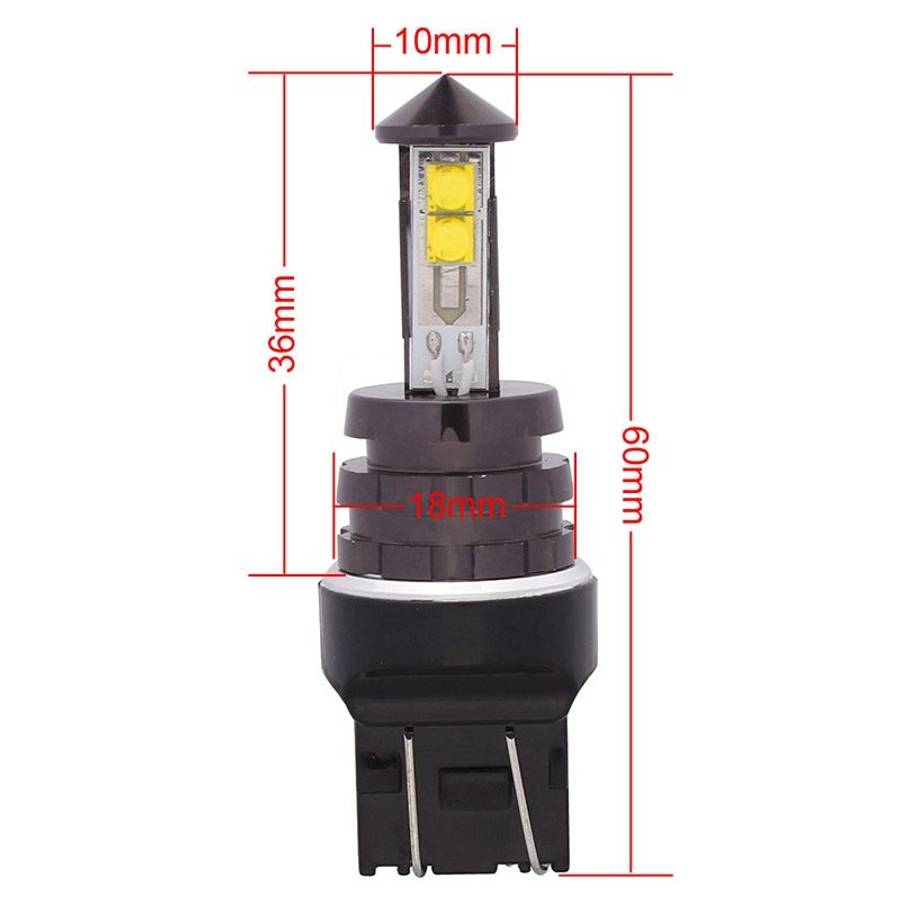 T20 7443 20W 800LM White Light 4 XT-E LED Car Brake Light Daytime Running Light Bulb, DC 12-24V