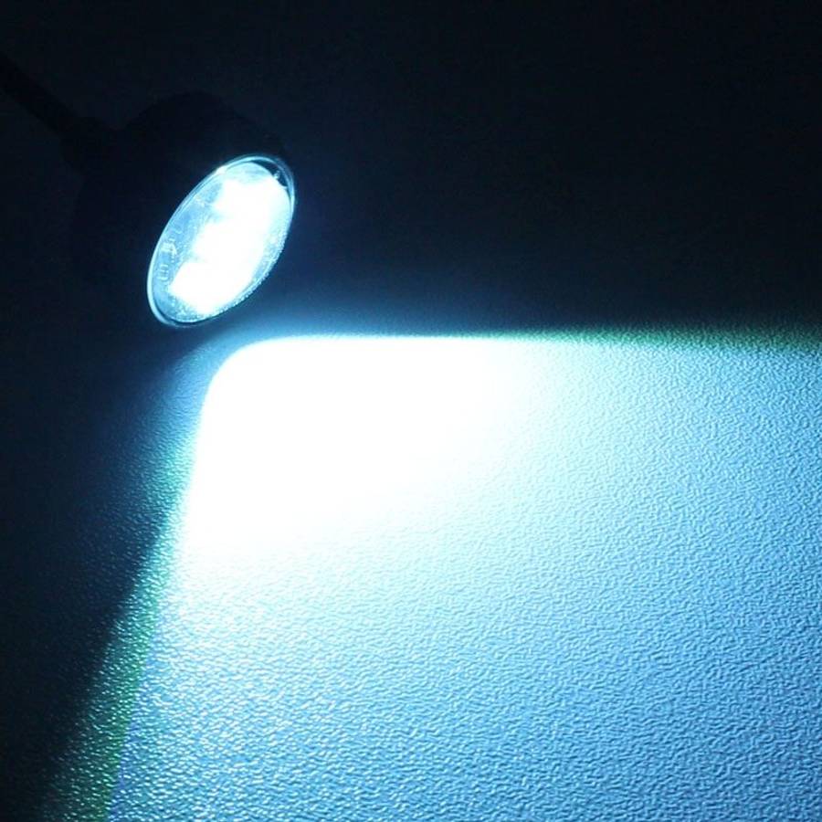 2 PCS 22.5mm 1.5W 150LM Ice Blue Light 3 LED SMD 5630 Spotlight Eagle Eye Light Daytime Running Li
