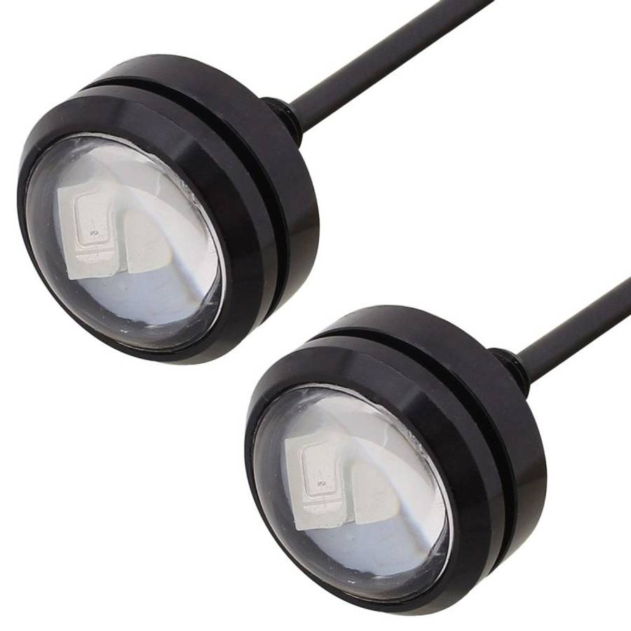2 PCS 22.5mm 1.5W 150LM Red Light 3 LED SMD 5630 Spotlight Eagle Eye Light Daytime Running Light f