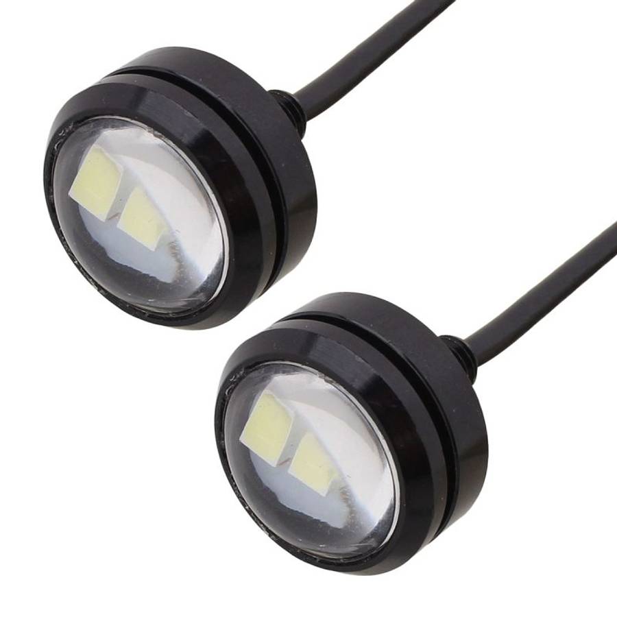 2 PCS 22.5mm 1.5W 150LM White Light 3 LED SMD 5630 Spotlight Eagle Eye Light Daytime Running Light