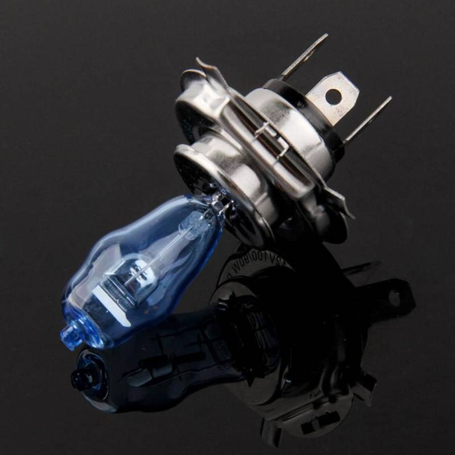 HOD H4 Halogen Bulb, Super White Car Headlight Bulb, 12 V, 90 /100W, 6000K 2400 LM (Pair)