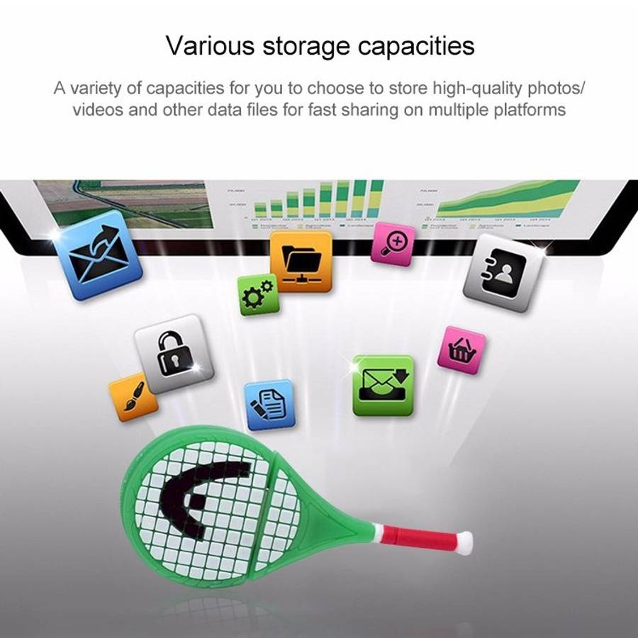 Tennis Racket Shape USB Flash Disk (4 GB)