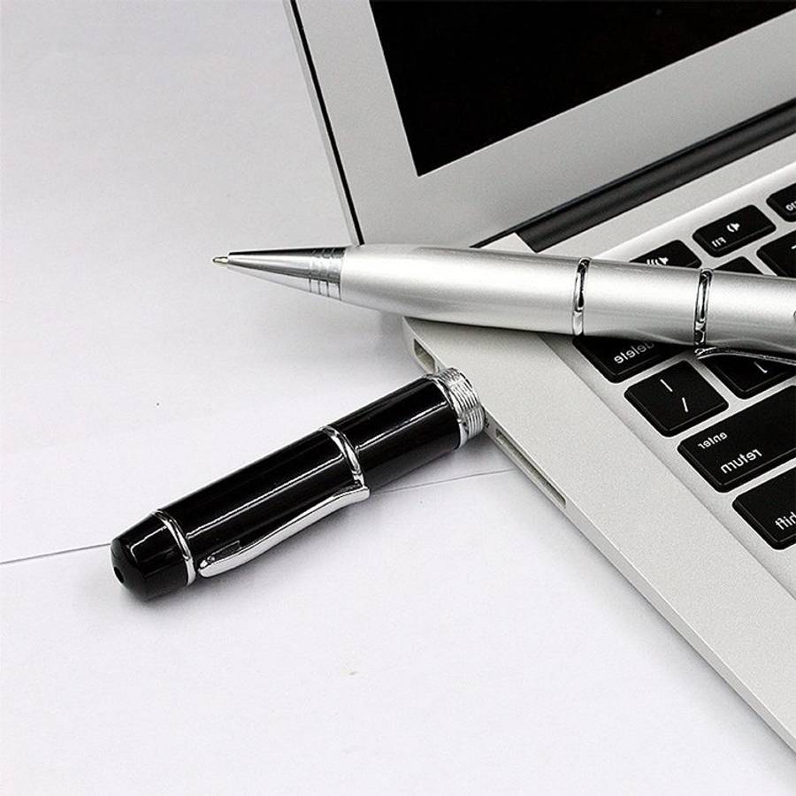 3 in 1 Laser Pen Style USB Flash Disk, Silver (4GB)(Silver)