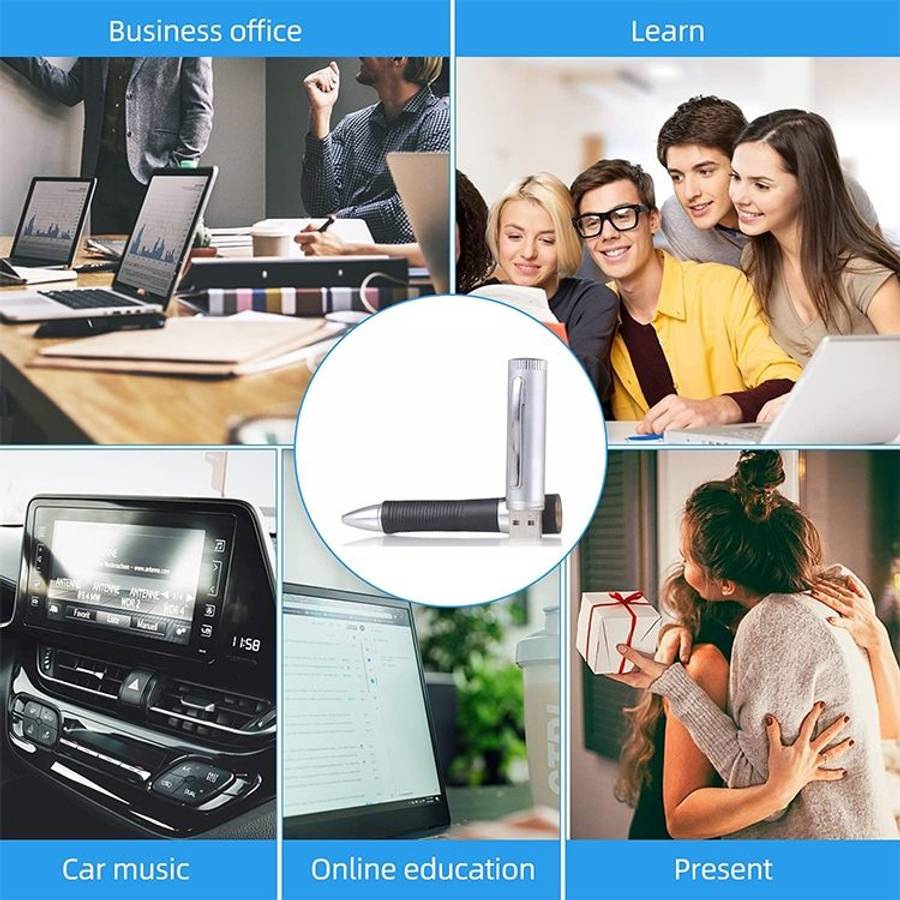 2 in 1 Pen Style USB Flash Disk, Black (2GB)