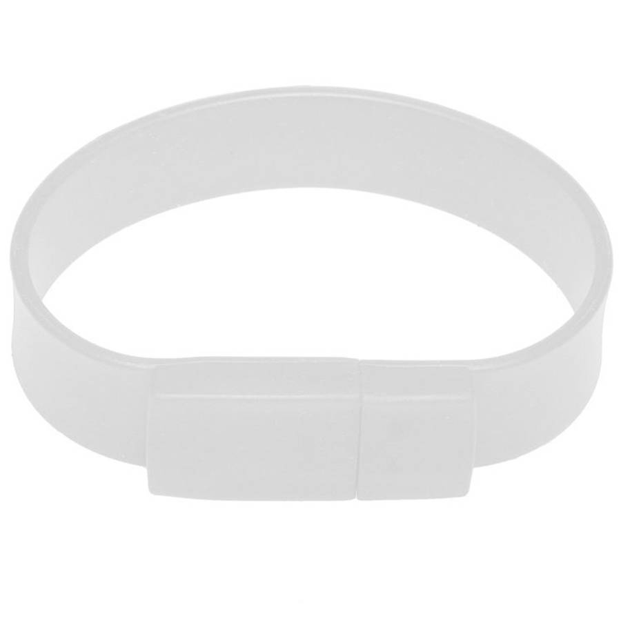 4GB Silicon Bracelets USB 2.0 Flash Disk(White)