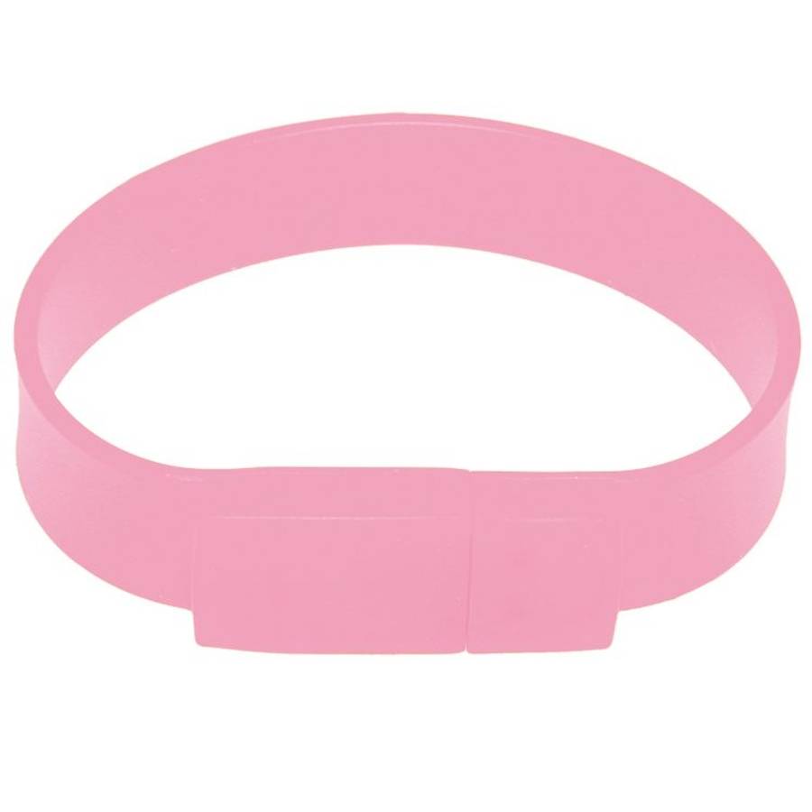 16GB Silicon Bracelets USB 2.0 Flash Disk(Pink)