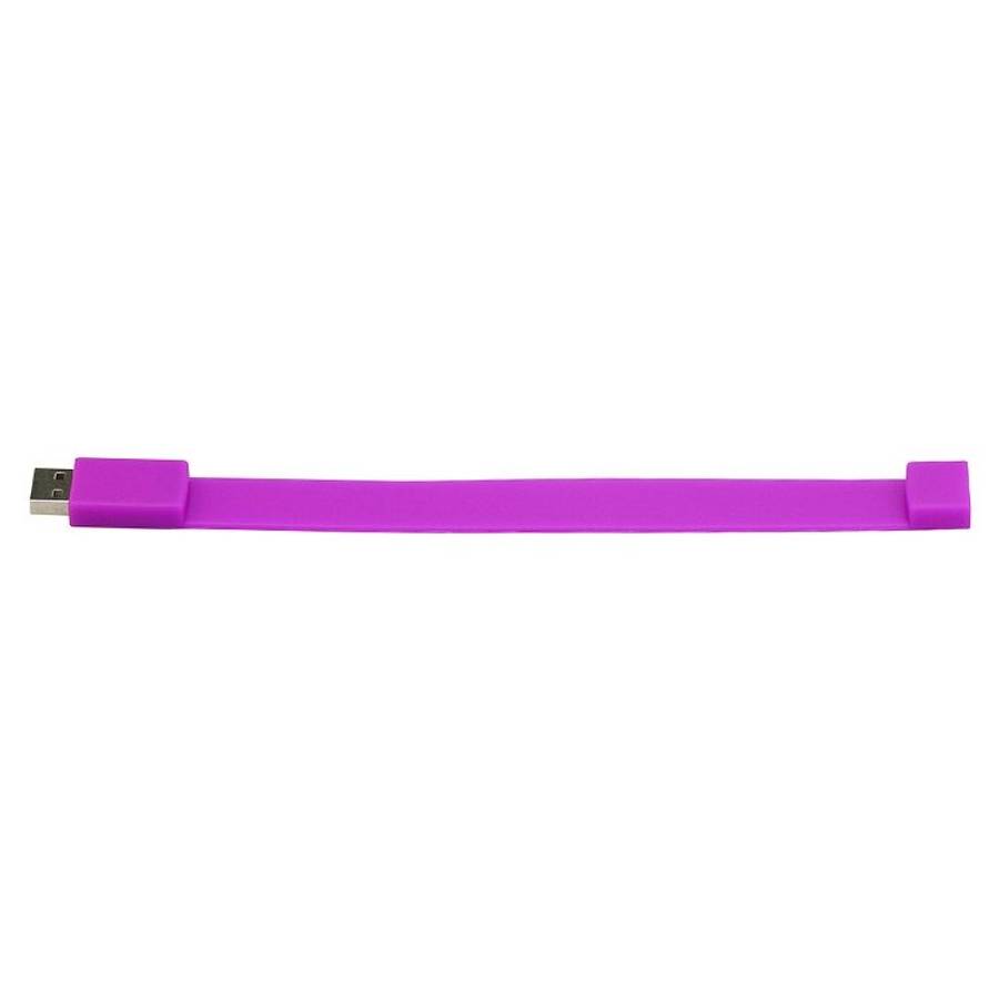4GB Silicon Bracelets USB 2.0 Flash Disk(Purple)