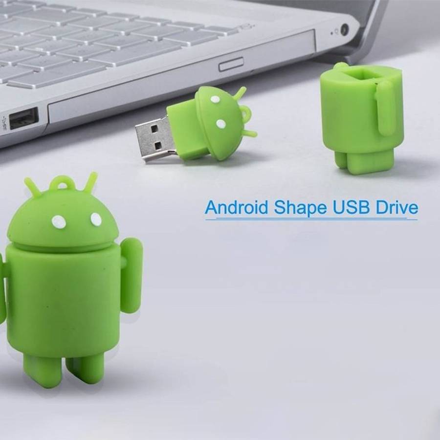 Android Robot Style USB Flash Disk (Green)(Green)