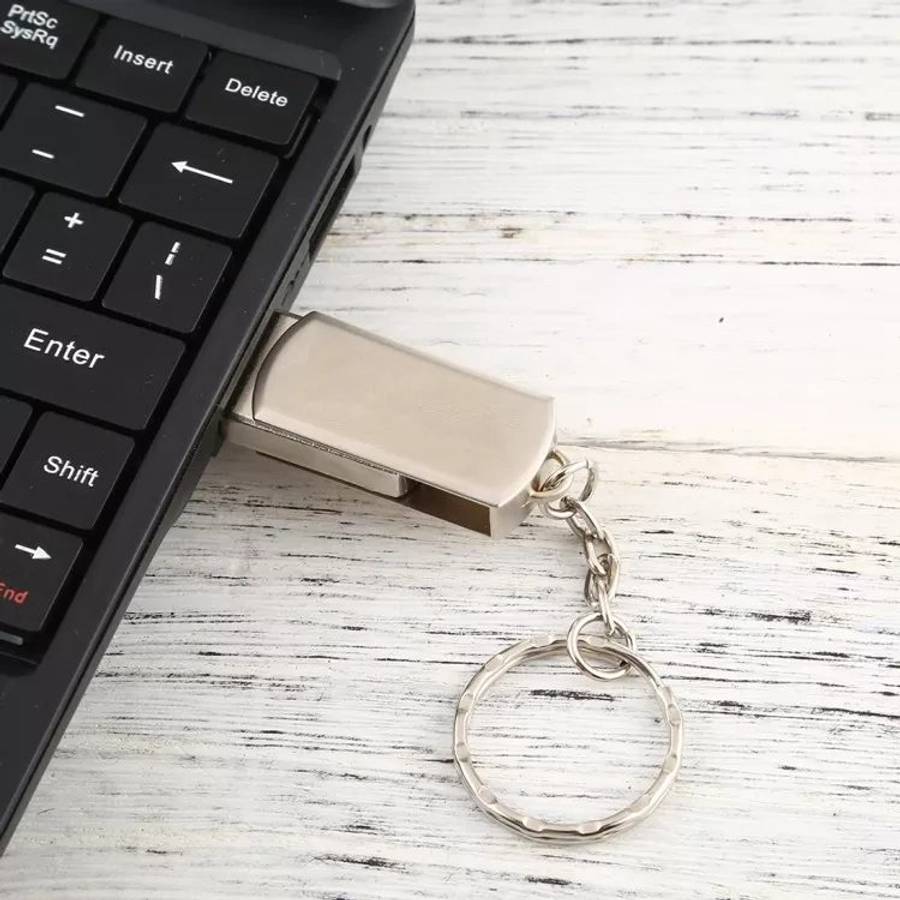 Metal Series Mini USB 2.0 Flash Disk with Keychain (4GB)