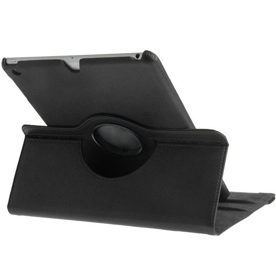 Litchi Texture 360 Degrees Rotation Leather Tablet Case with Holder for iPad Air / Air ... (Black)