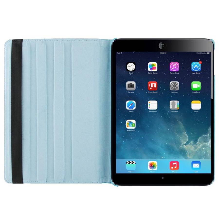 Litchi Texture 360 Degrees Rotation Leather Tablet Case with Holder for iPad Air / Air ... (Blue)