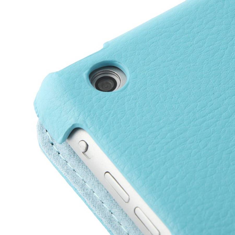 Litchi Texture 360 Degrees Rotation Leather Tablet Case with Holder for iPad Air / Air ... (Blue)
