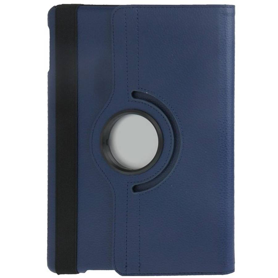Litchi Texture 360 Degrees Rotation Leather Tablet Case with Holder for iPad Air ... (Dark Blue)