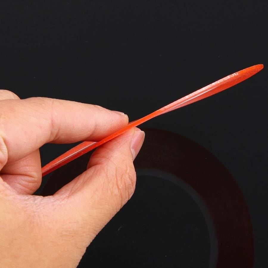 1mm Width Double Sided Adhesive Sticker Tape for iPhone / Samsung / HTC Mobile Phone Tou ... (Red)