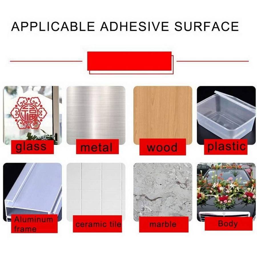 1mm Width Double Sided Adhesive Sticker Tape for iPhone / Samsung / HTC Mobile Phone Tou ... (Red)