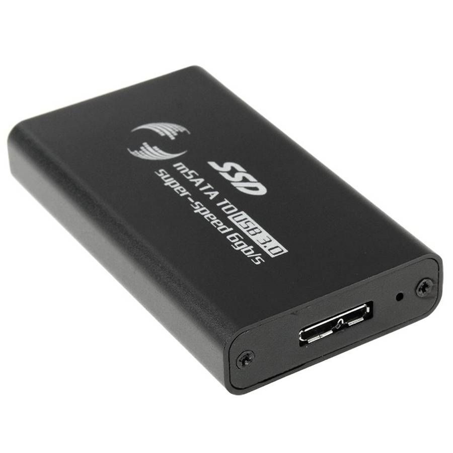 6gb/s mSATA Solid State Disk SSD to USB 3.0 Hard Disk Case(Black)