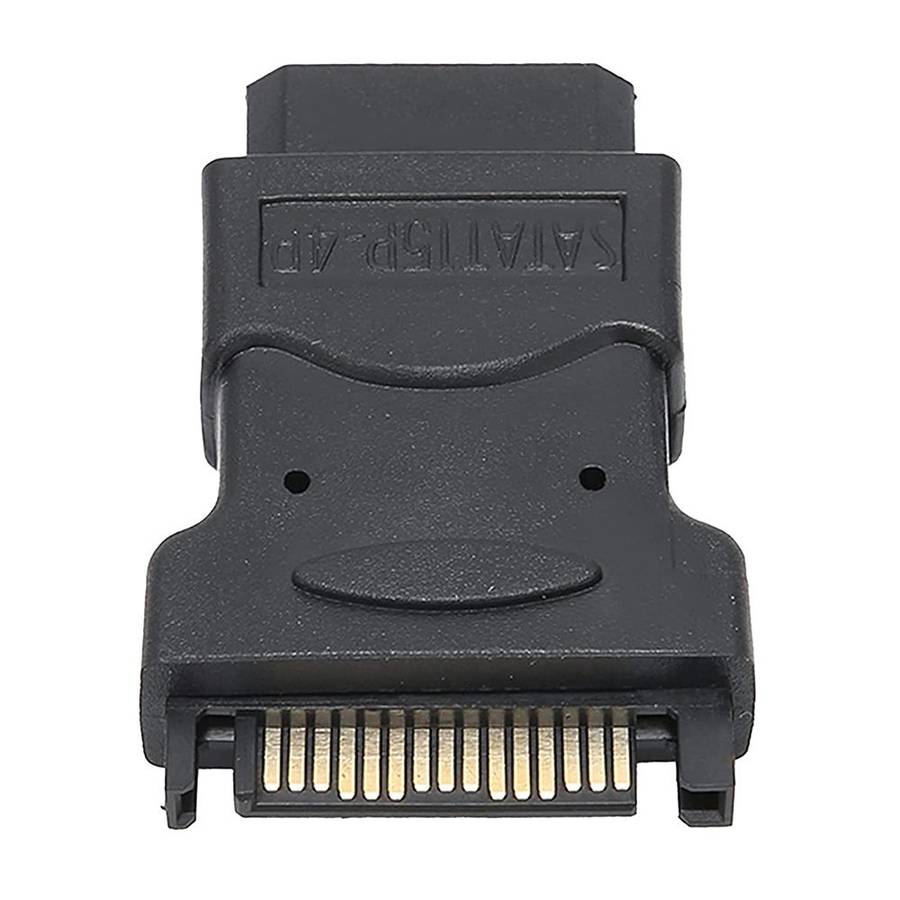 SATA 15 Pin Male to 4 Pin Female Adapter(Black)
