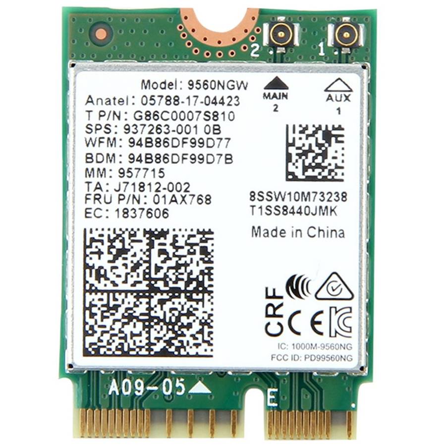 9560NGW Dual Band 1.73Gbps Wireless for Intel 9560ac NGFF Key E Wifi Card 8020.11ac Bluetooth 5.0