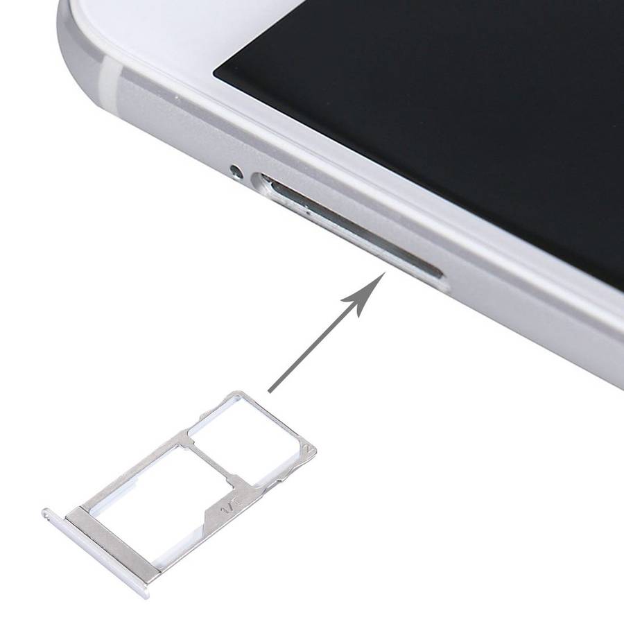 For Meizu Pro 5 SIM + SIM / Micro SD Card Tray (Silver)