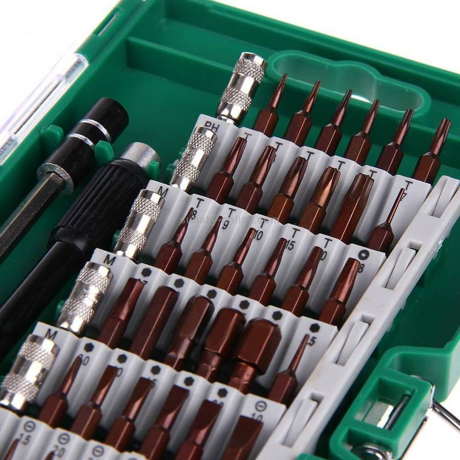 60 in 1 S2 Tool Steel Precision Screwdriver Nutdriver Bit Repair Tools Kit(Green)