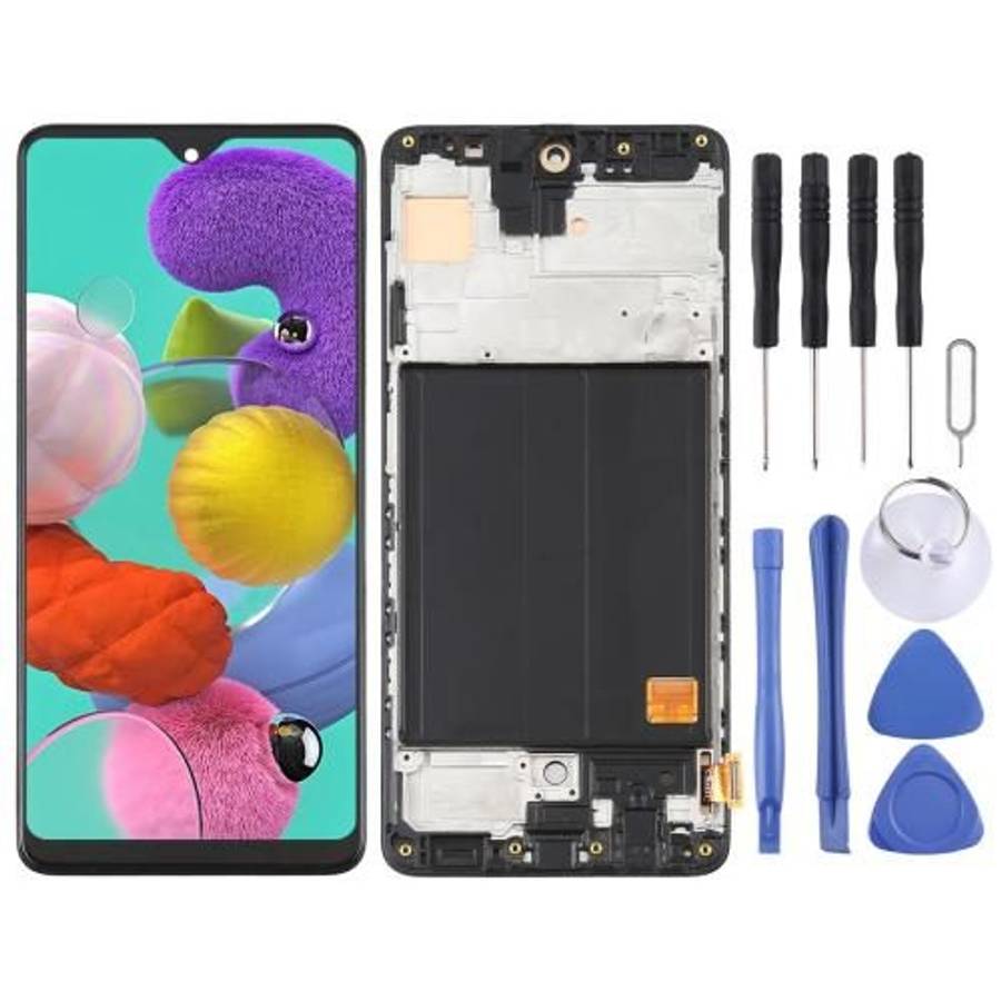 OLED LCD Screen for Samsung Galaxy A51 4G SM-A515(6.36 inch) Digitizer Full Assembly w ... (Black)