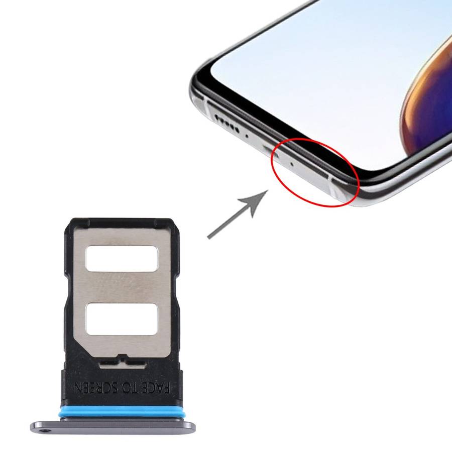 SIM Card Tray + SIM Card Tray for Xiaomi Redmi K30S (Black)