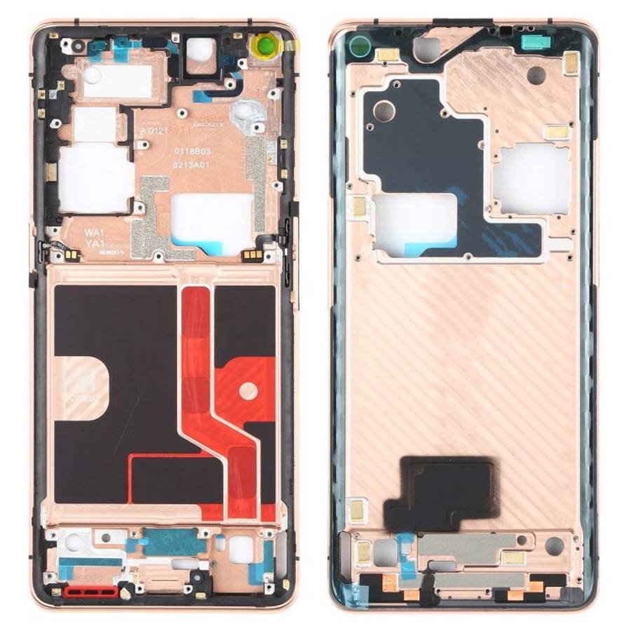 For OPPO Find X2 Pro CPH2025 PDEM30 Original Front Housing LCD Frame Bezel Plate (Gold)