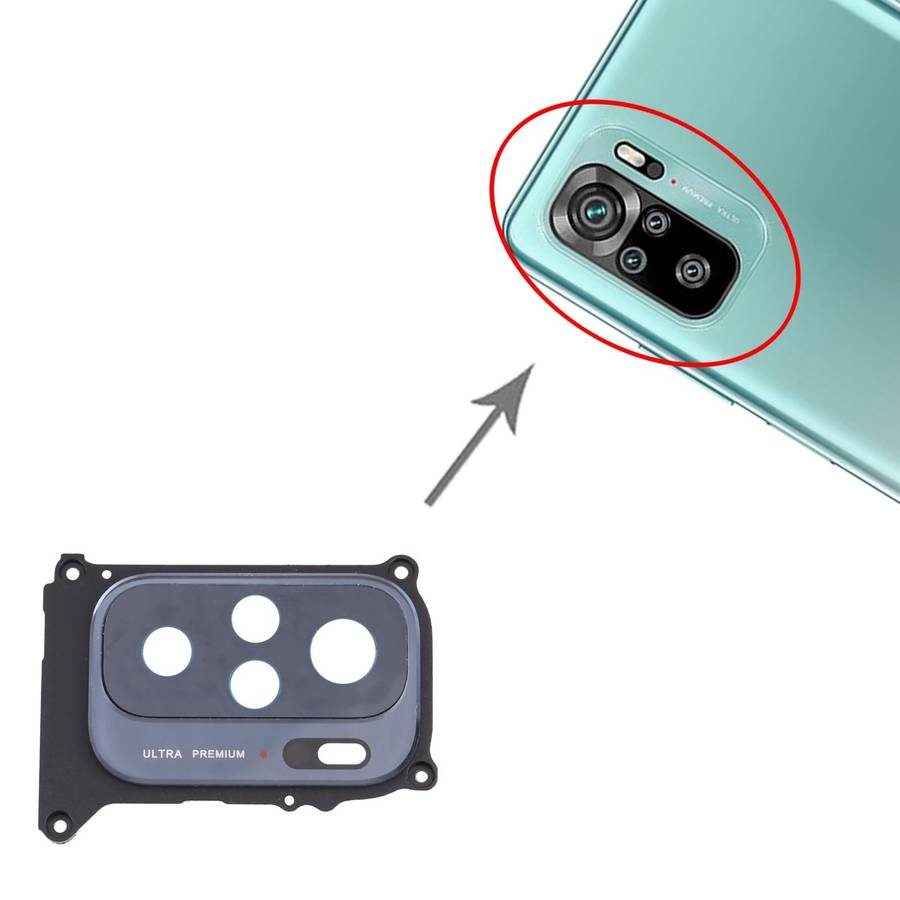 Camera Lens Cover for Xiaomi Redmi Note 10 / Redmi Note 10S M2101K7BG M2101K7BI M2101K ... (Black)