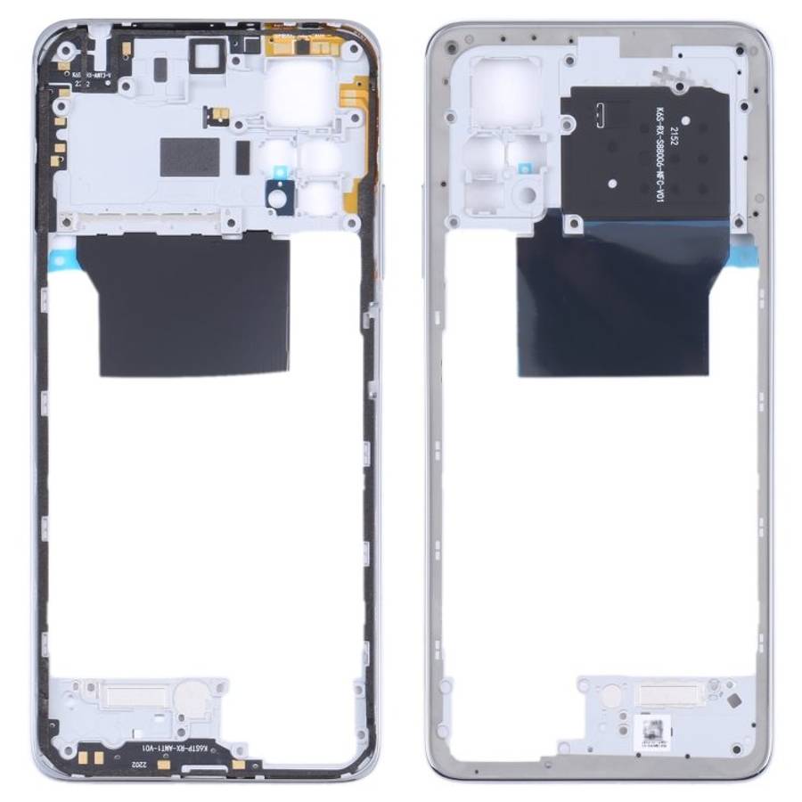Original Middle Frame Bezel Plate for Xiaomi Redmi Note 11 Pro 4G 2201116TG 2201116TI(Silver)